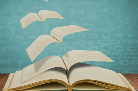 Open flying old books