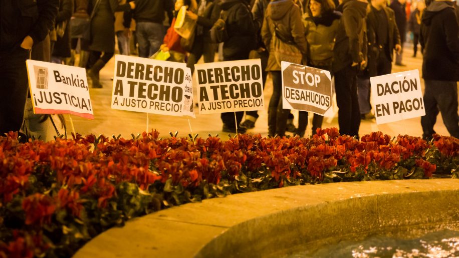 Manifestación del 16 de febrero de 2013 en Madrid contra los desahucios.